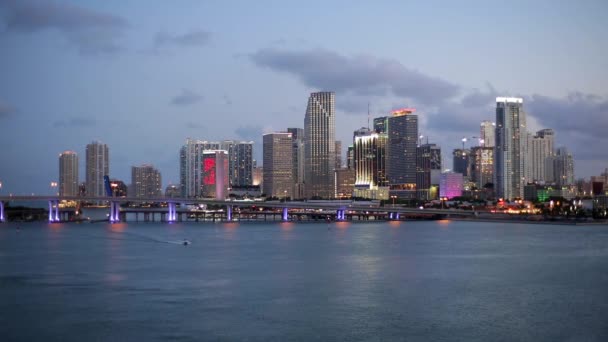 Skyline di Miami, Stati Uniti — Video Stock