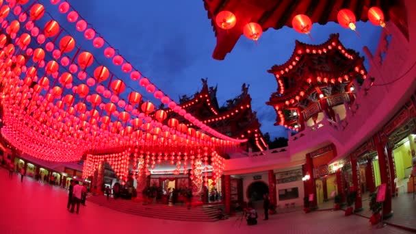Templo chinês de Thean Hou, Kuala Lumpur — Vídeo de Stock