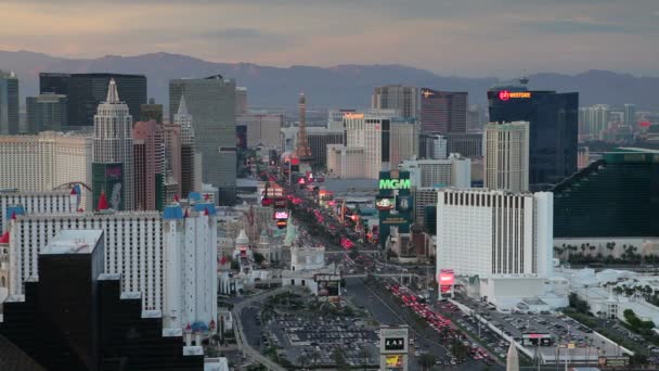 Casino's op The Strip, Las Vegas — Stockvideo