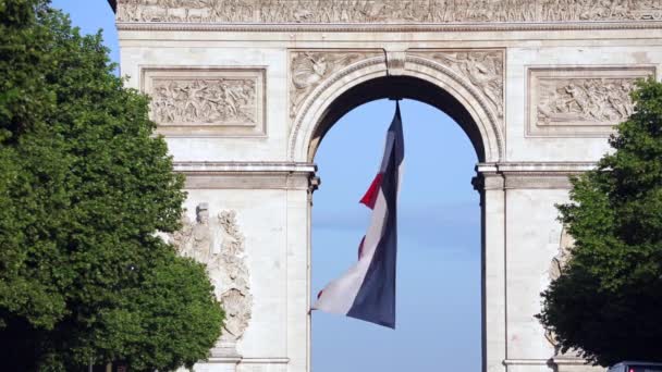 Arc de Triomphe, Parijs, — Stockvideo