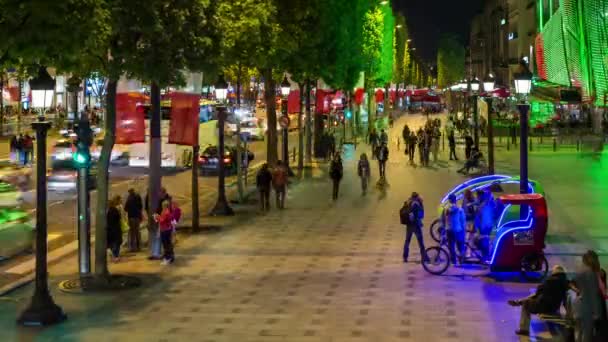 Avenue Champs Elysées, Paříž — Stock video