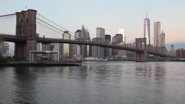 Manhattan über den Hudson River — Stockvideo