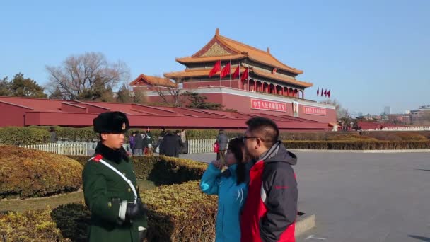 Plaza Tiananmen, Ciudad Prohibida, Pekín — Vídeo de stock