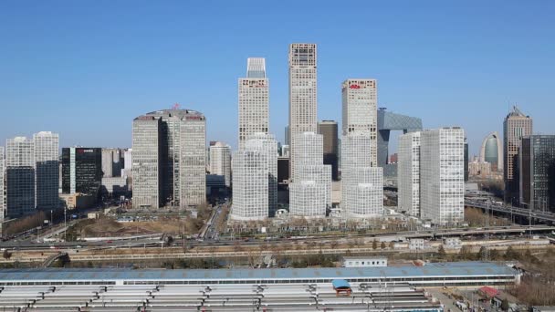 China, Beijing, Distrik Bisnis Pusat — Stok Video