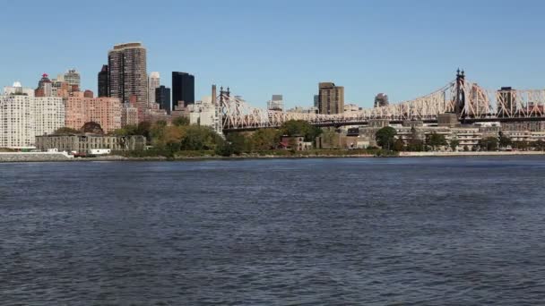 Skyline del centro de Manhattan — Vídeo de stock