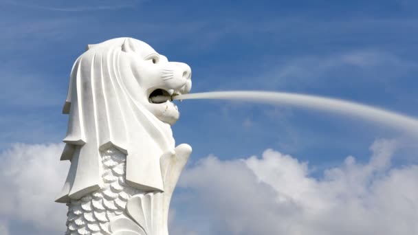 マーライオン像は、シンガポール — ストック動画