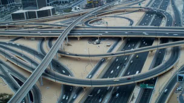 Sheikh Zayed Road, Dubai trafik — Stok video