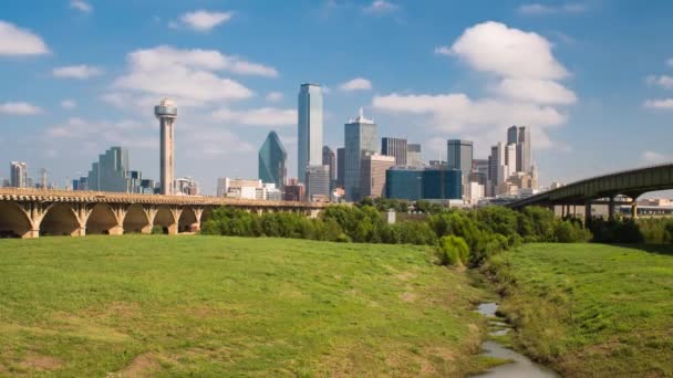 Dallas City Skyline — Stockvideo