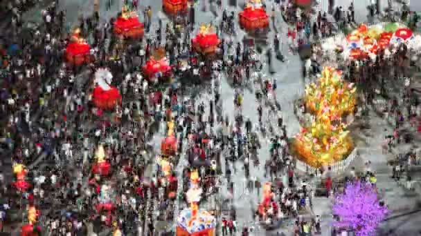 川 Hongbao 装飾中国の新年 — ストック動画