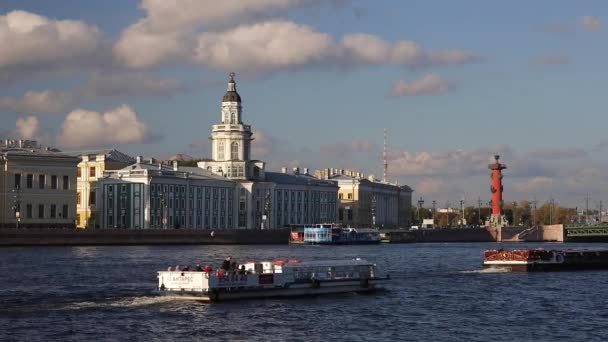 Nehir Neva, Saint Petersburg — Stok video