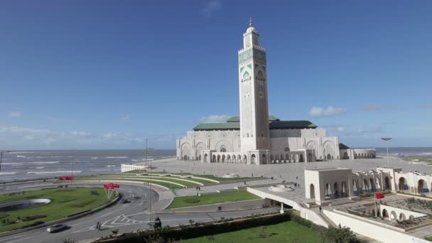 哈桑二世清真寺，摩洛哥 — 图库视频影像