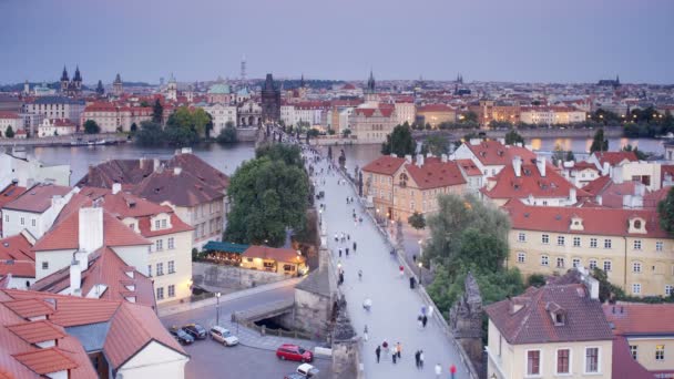 Puente de Carlos, Praga — Vídeo de stock