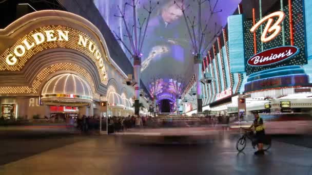 La experiencia de Freemont Street en Las Vegas — Vídeos de Stock