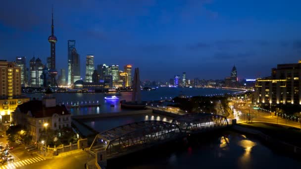 Nuovo skyline di Pudong, Shanghai — Video Stock