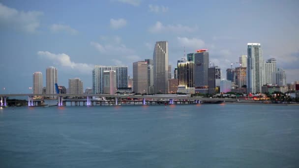 Miami skyline, Estados Unidos — Vídeo de stock