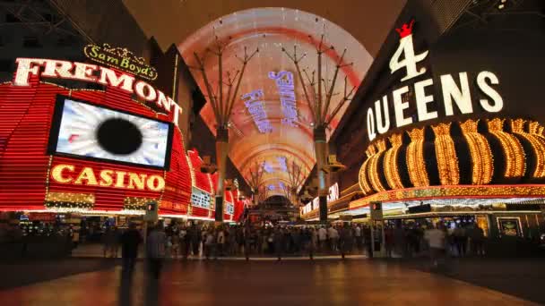 The Freemont Street Experience in Las Vegas — Stock Video