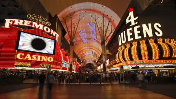 The Freemont Street Experience em Las Vegas — Vídeo de Stock