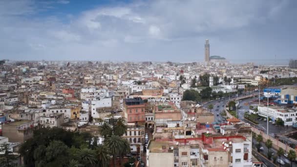 Hassan Ii mecsetre, Marokkó, Észak-Afrika — Stock videók