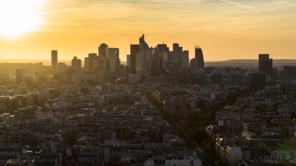 Distrito financiero de La Defense, París — Vídeo de stock