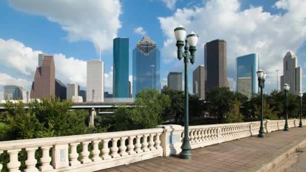 Skyline del centro de Houston — Vídeo de stock