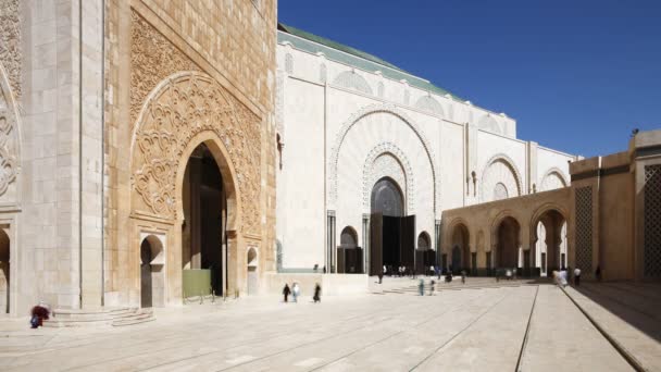 Mezquita Hassan II, Marruecos, Norte de África — Vídeo de stock