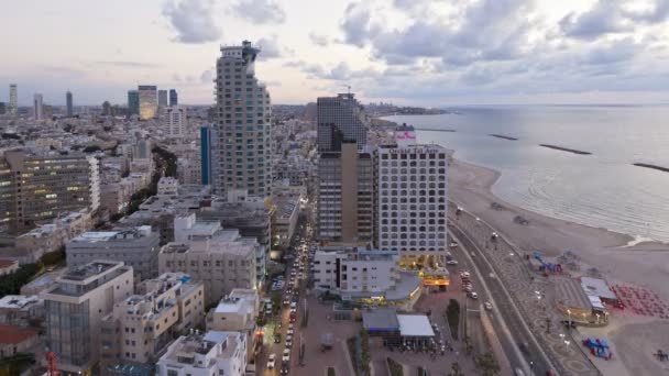 Strandnära hotell, Tel Aviv — Stockvideo