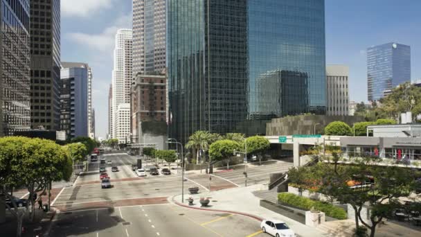 Freeway van Figueroa op Wilshire — Stockvideo