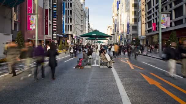 Calle Chuo-dori en Tokio — Vídeo de stock