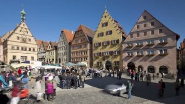  Marktplatz kare, Rothenburg ob der Tauber geleneksel evler