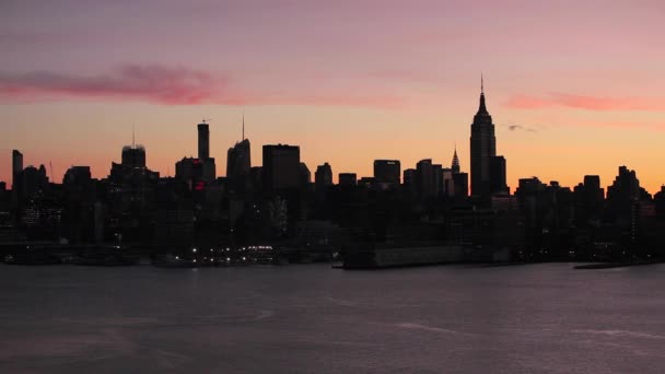 ハドソン川を渡ってマンハッタン — ストック動画