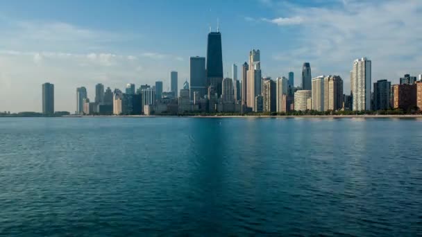 De skyline van de stad van Chicago — Stockvideo