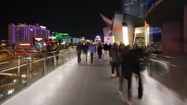 Strip en la noche, Las Vegas — Vídeos de Stock