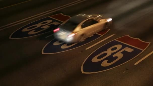 Interstate i-85 führt in die Innenstadt von Atlanta — Stockvideo