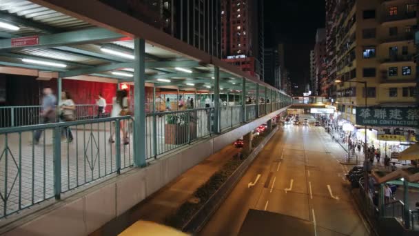 Straat scène in Monk kok, Hong Kong — Stockvideo