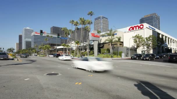 Tráfego urbano em Los Angeles — Vídeo de Stock