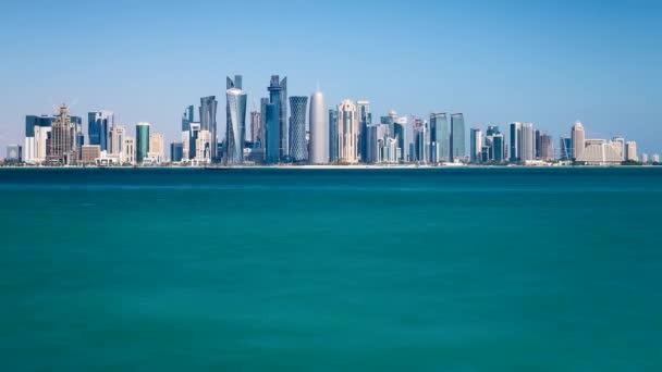 West Bay centrale financiële wijk, Doha — Stockvideo