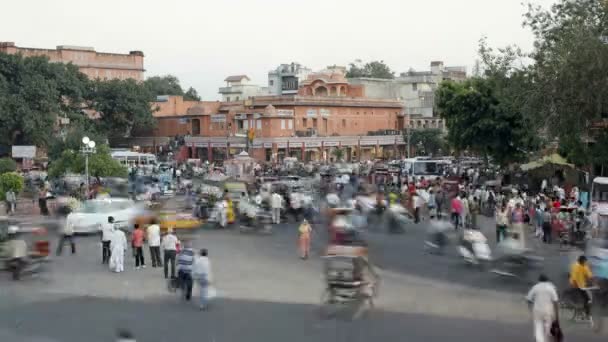 Vita di strada nella città di Jaipur — Video Stock