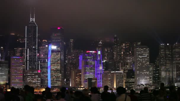 Hong Kong Skyline alkonyatkor — Stock videók