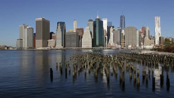 Arranha-céus de Manhattan, Nova Iorque — Vídeo de Stock