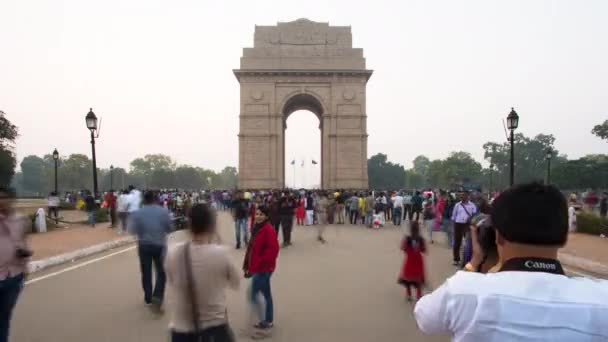 Puerta de la India, Delhi — Vídeo de stock