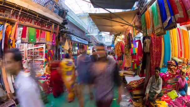 Escena de la calle en la zona del mercado, Jaipur — Vídeo de stock