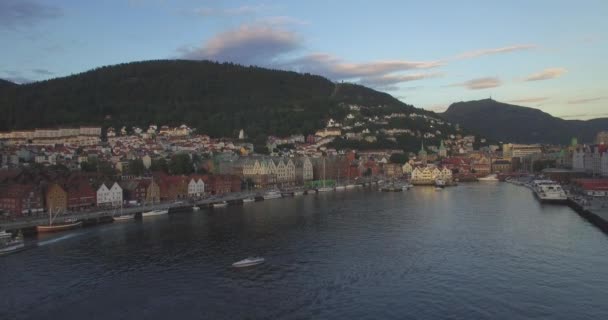 Vagen přístav, Bergen — Stock video