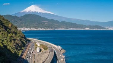 Mt. Fuji ve Tomei Expressway sürüş trafik