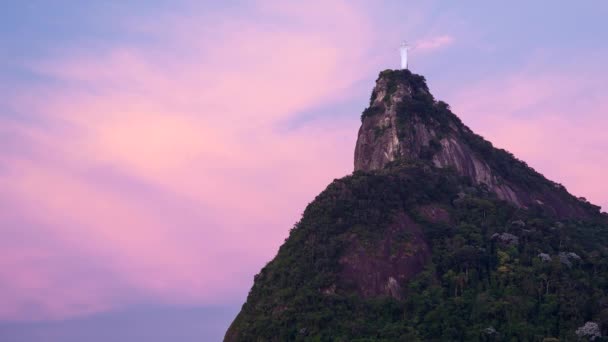 Kristusstatyn Cristo Redentor i rio de janeiro — Stockvideo