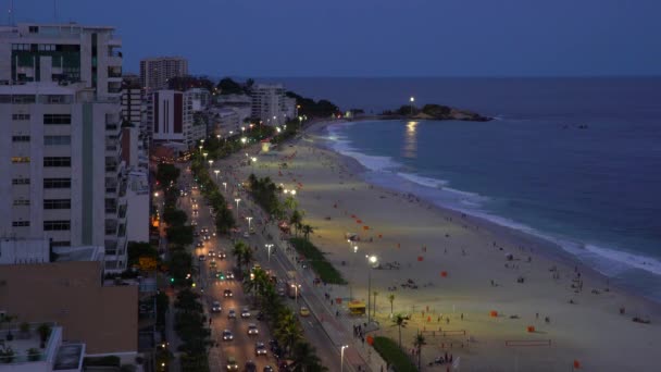 イパネマのビーチ、リオ ・ デ ・ ジャネイロ — ストック動画