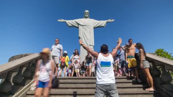 Kristus Forløser Statue i Rio de Janeiro – Stock-video