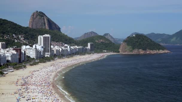 Пляж Копакабана, Ріо-де-Жанейро — стокове відео