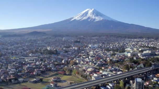 Fuji Dağı ve Chureito Pagoda, Japonya — Stok video