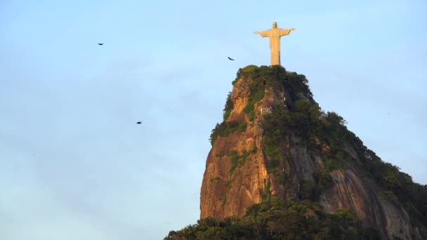 Άγαλμα του Χριστού Λυτρωτή στο Ρίο ντε Τζανέιρο — Αρχείο Βίντεο