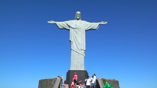 Estátua do Cristo Redentor no Rio de Janeiro — Vídeo de Stock